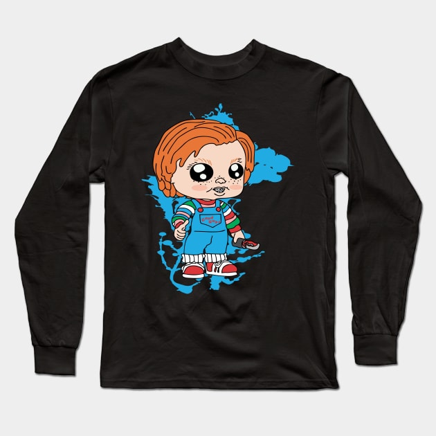 Horror shirt Chucky Halloween kawaii Long Sleeve T-Shirt by GeekCastle